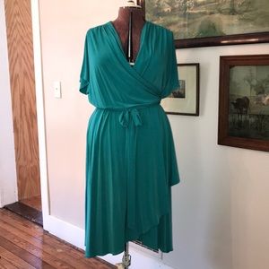 Vicky Tiel Hi/Low Full Wrap Dress